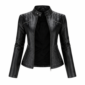 Women's Real Leather Quilted Biker Jacket – Sentinels