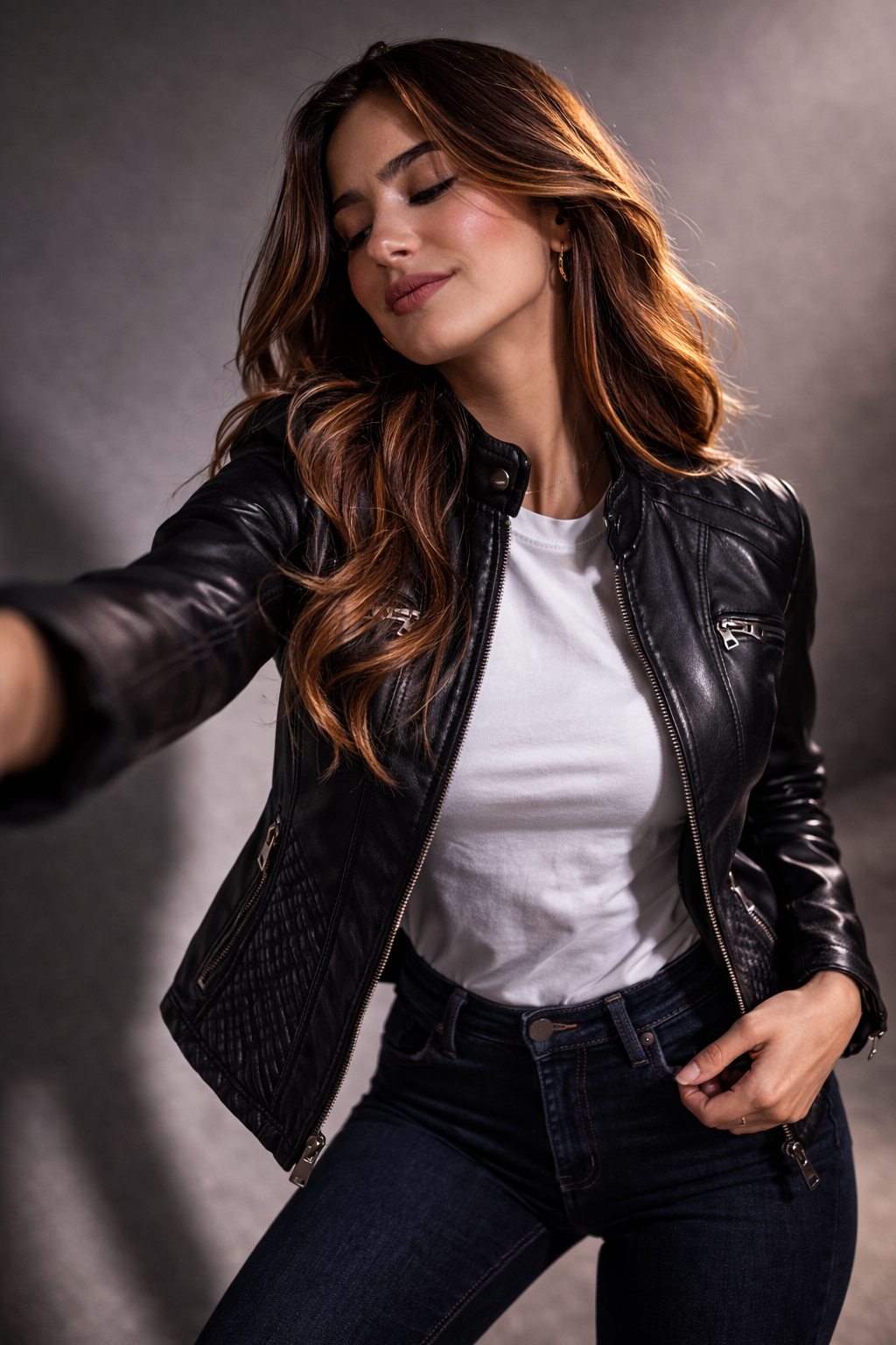 Women's Real Leather Quilted Biker Jacket – Sentinels