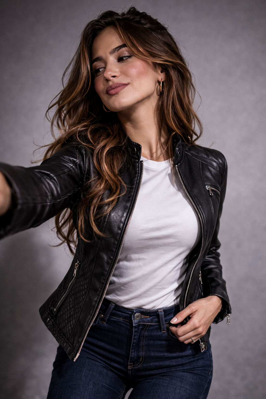 Women's Real Leather Quilted Biker Jacket – Sentinels