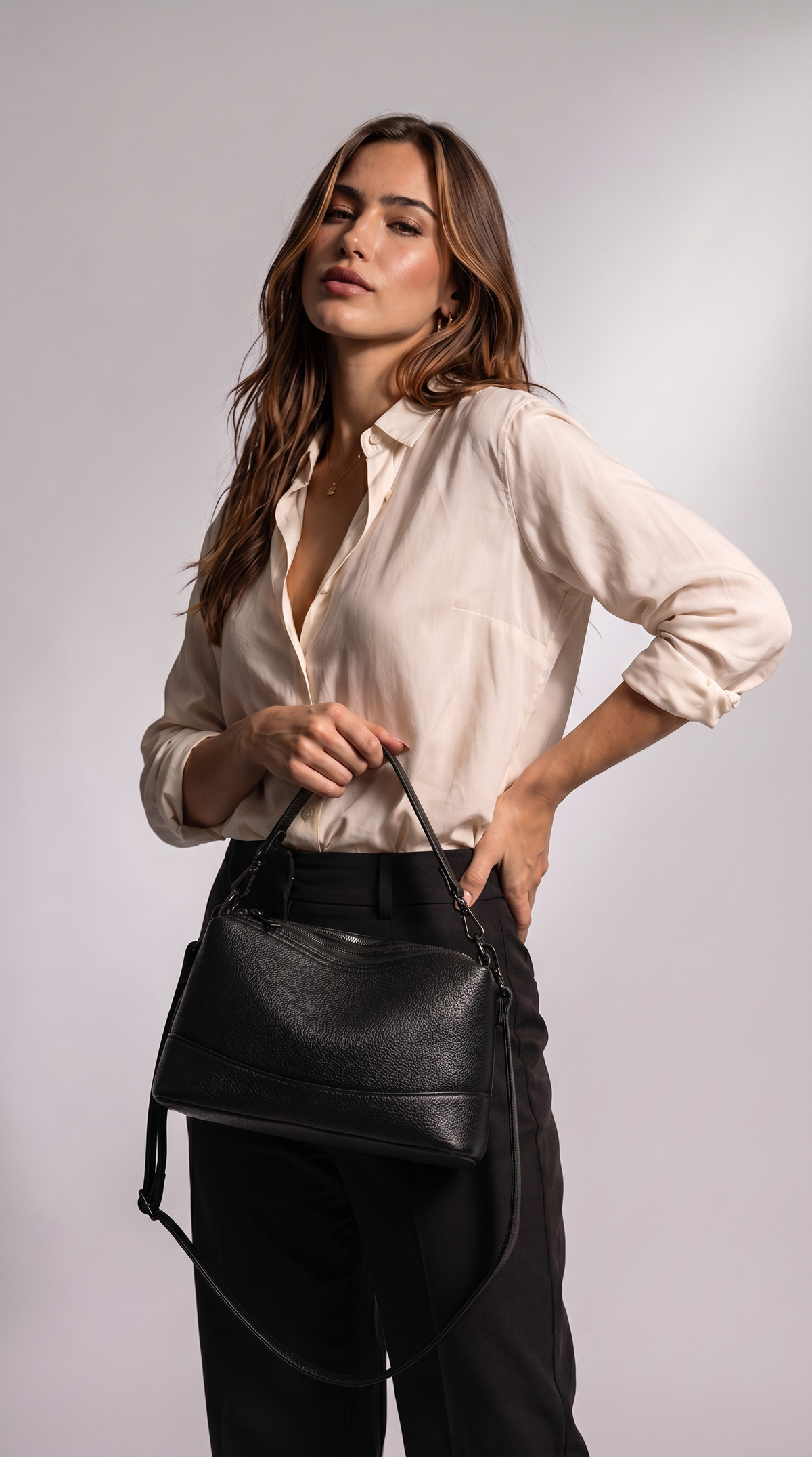 Women's Genuine Leather Crossbody Bag - Selena