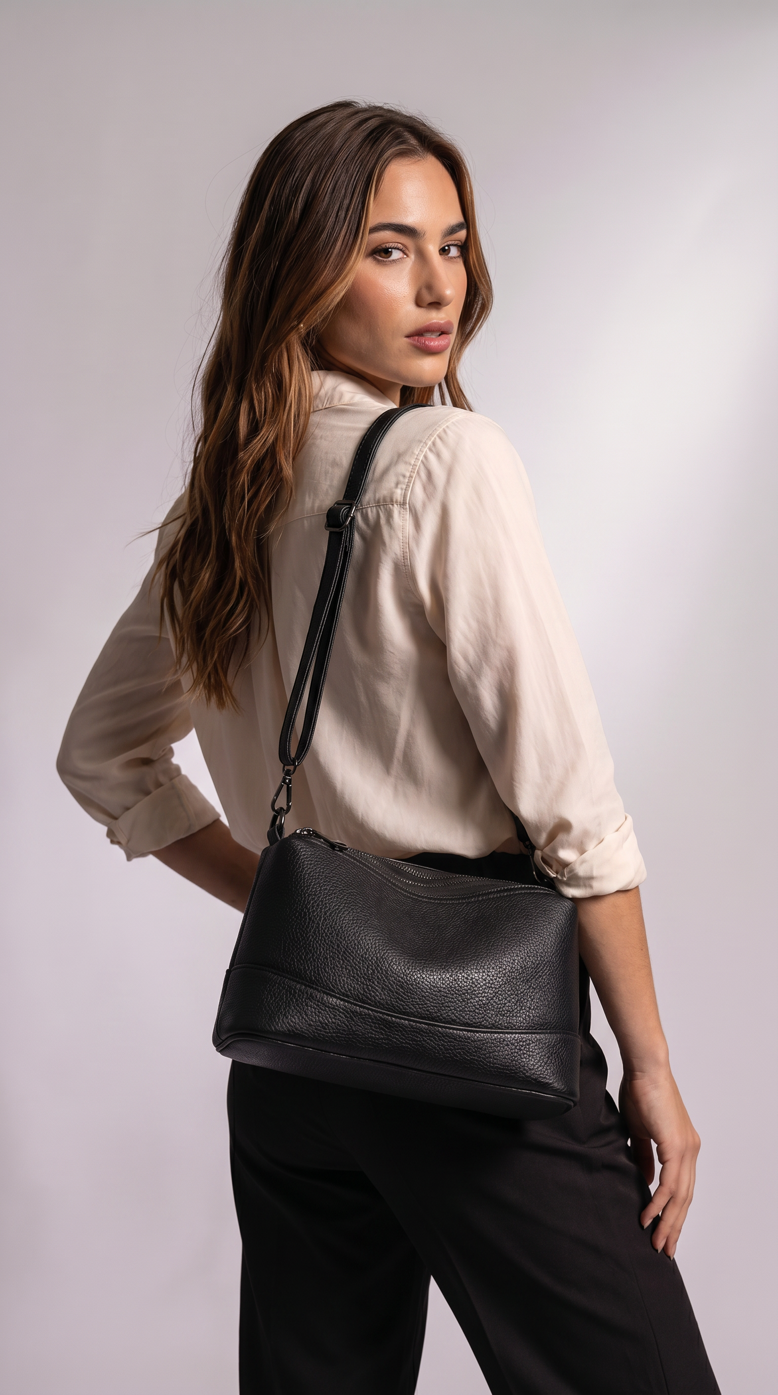 Women's Genuine Leather Crossbody Bag - Selena