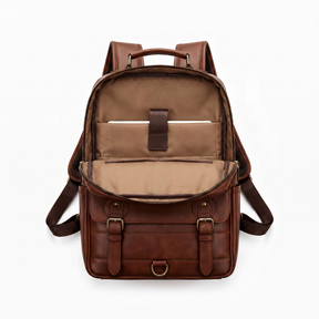 Men's Real Leather Backpack - Marlborough