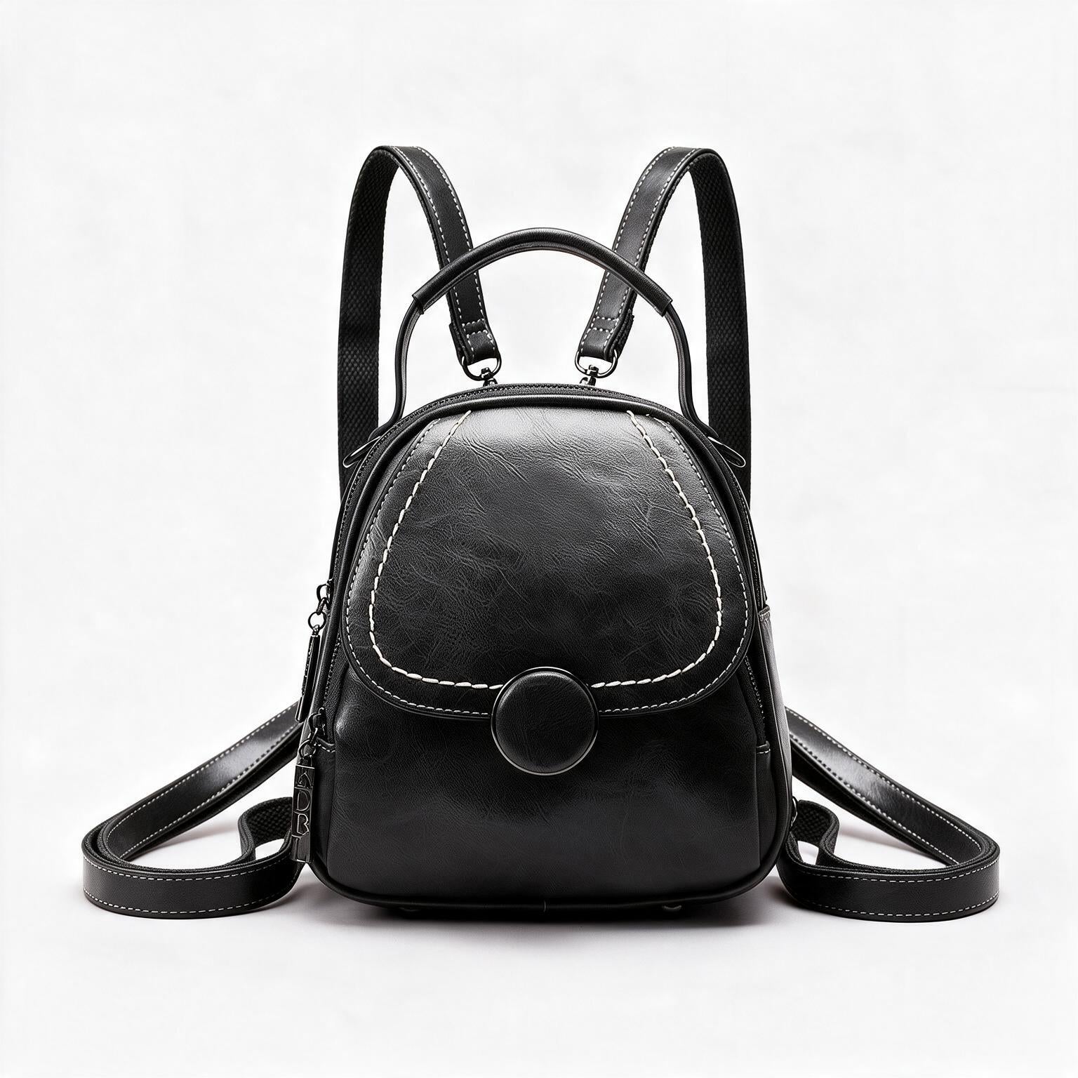 Women's Genuine Leather Mini Backpack - Cricket