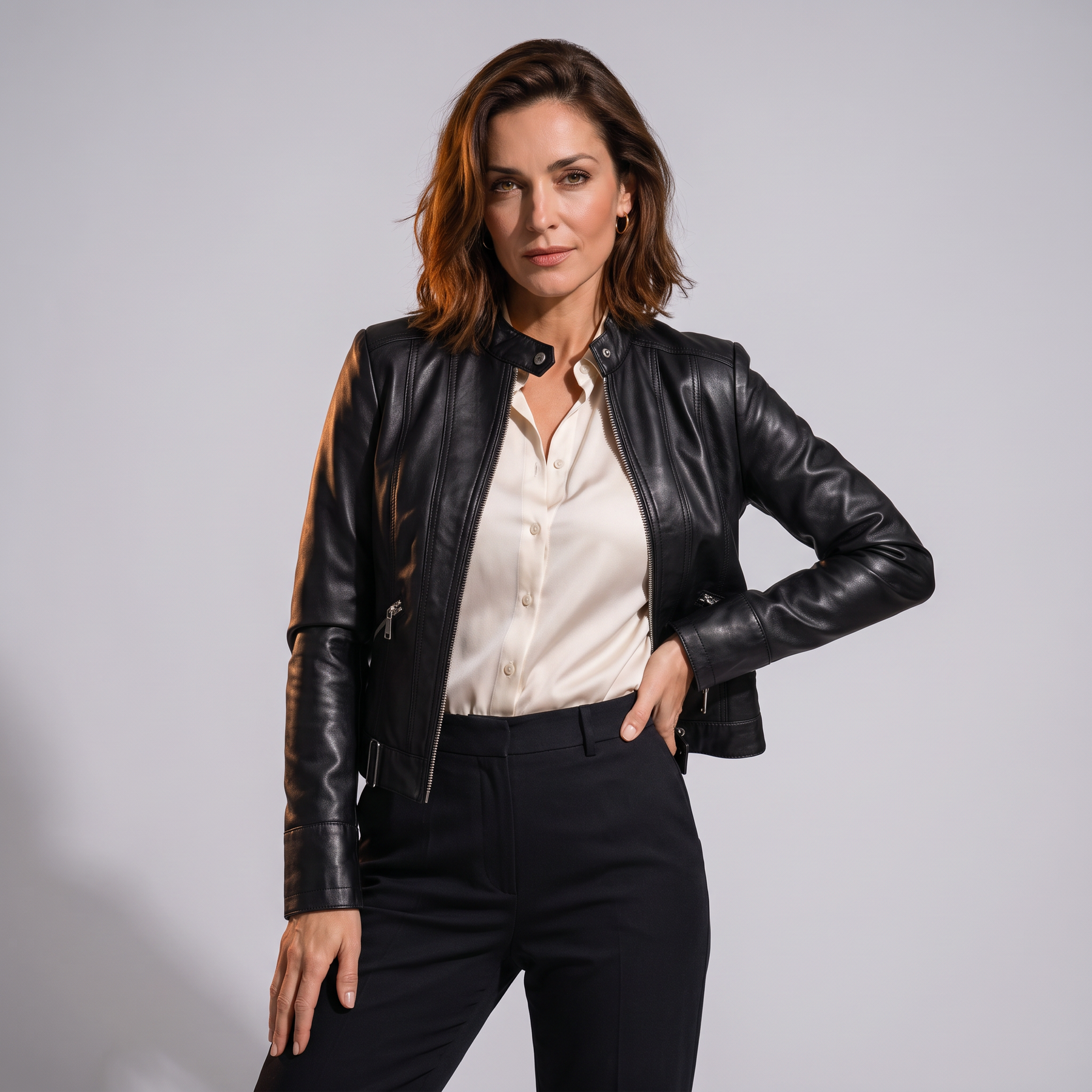 Women's Genuine Leather Jacket - Rosalind