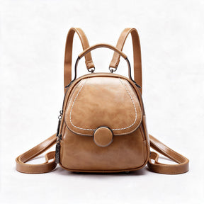 Women's Genuine Leather Mini Backpack - Cricket