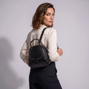 Women's Genuine Leather Mini Backpack - Cricket