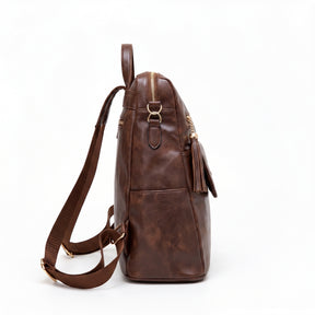Women's Genuine Leather Backpack - Talia