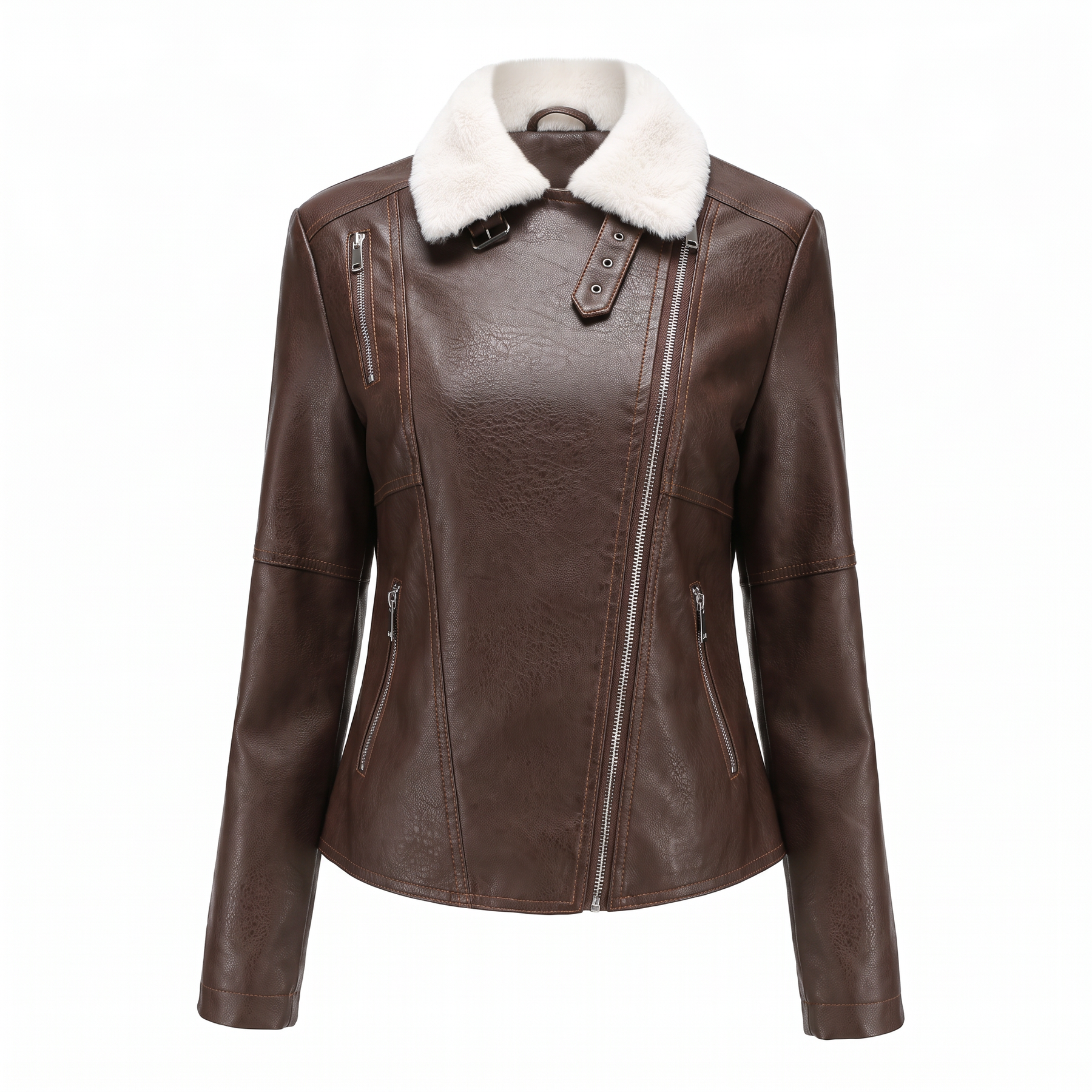Women's Genuine Leather Jacket - Larkspur