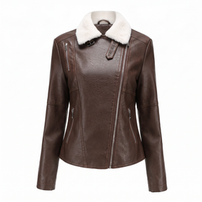 Women's Genuine Leather Jacket - Larkspur