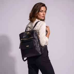 Women's Genuine Leather Backpack - Talia