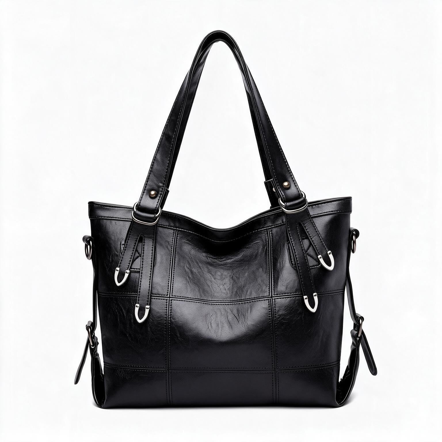 Women's Genuine Leather Tote Bag - Elegance