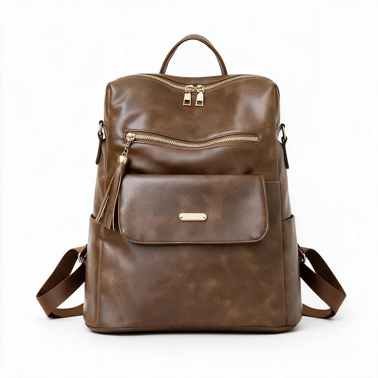 Women's Genuine Leather Backpack - Talia