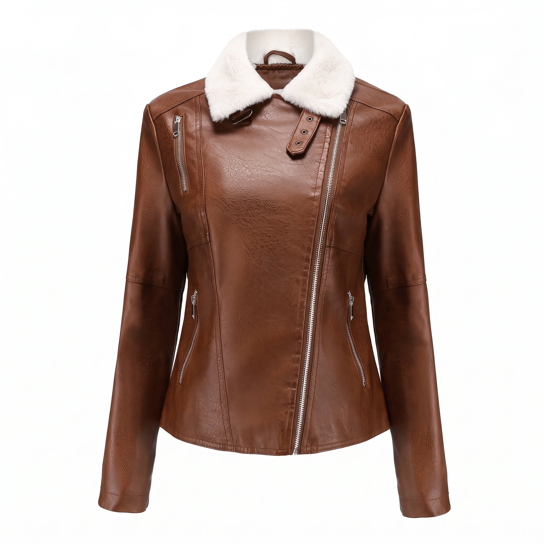 Women's Genuine Leather Jacket - Larkspur