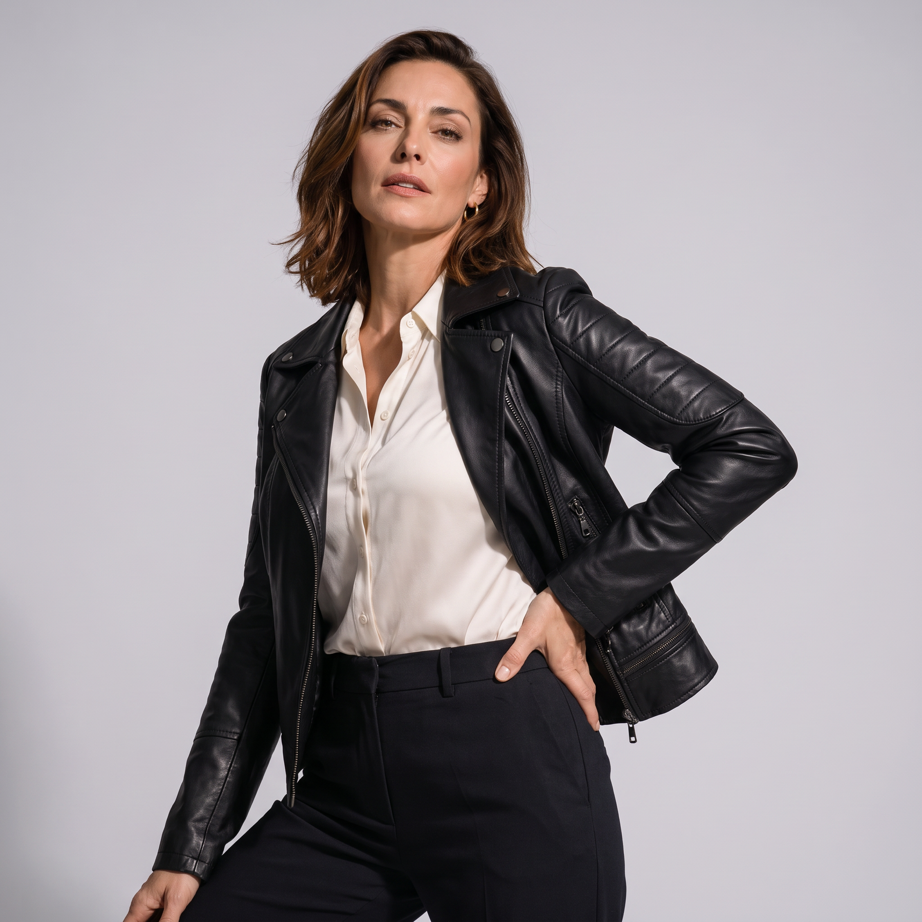 Women's Genuine Leather Jacket - Flame