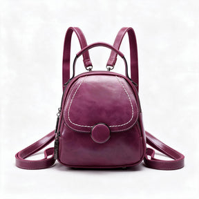 Women's Genuine Leather Mini Backpack - Cricket