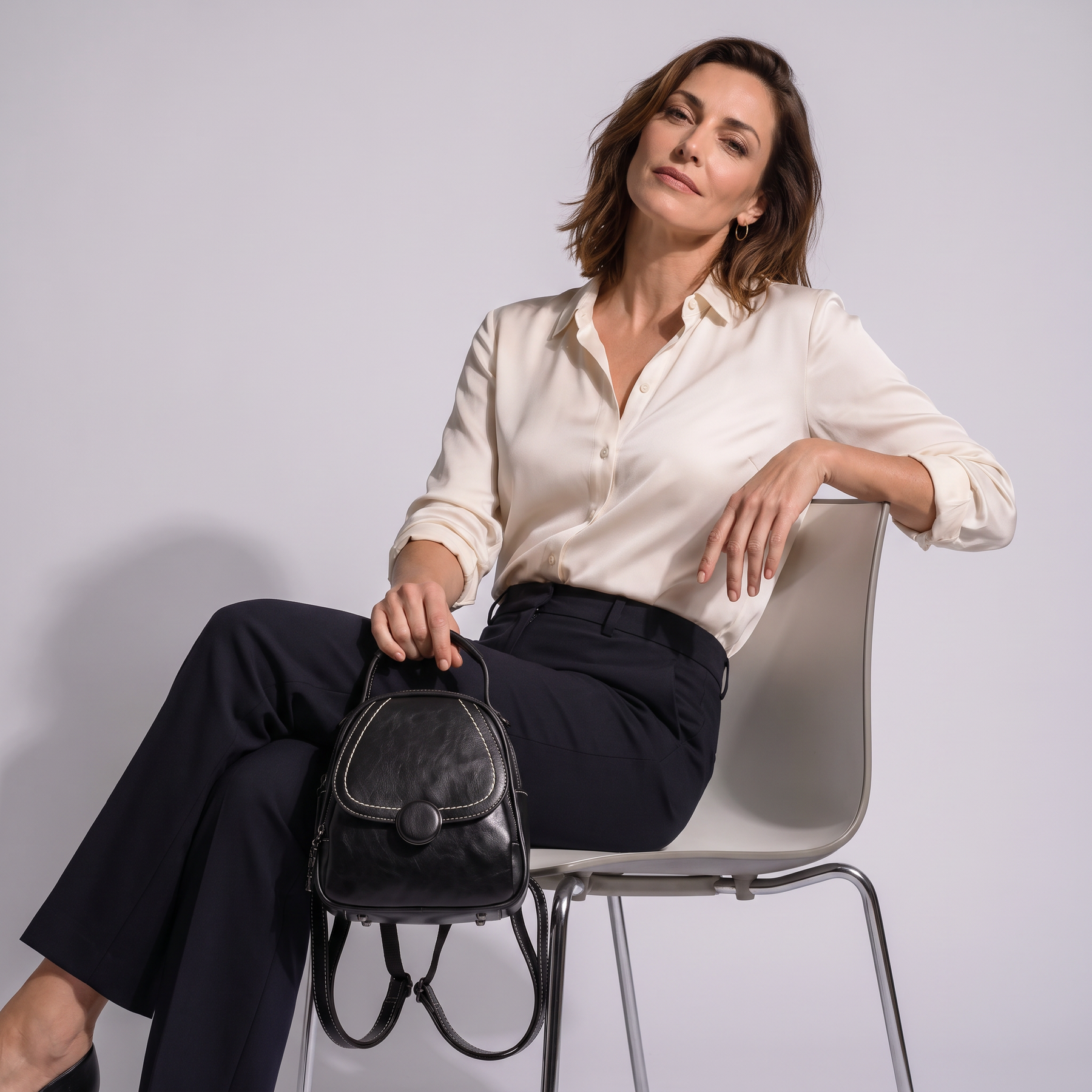 Women's Genuine Leather Mini Backpack - Cricket