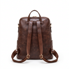 Women's Genuine Leather Backpack - Talia